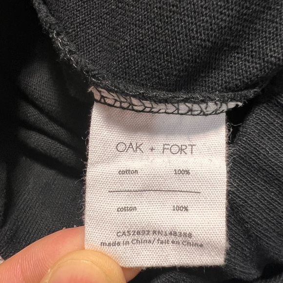 Mens Oak + Fort Oversized Sweat Shorts Black Baggy - Picture 9 of 9